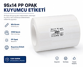 95x12 Pp opak kuyumcu etiketi